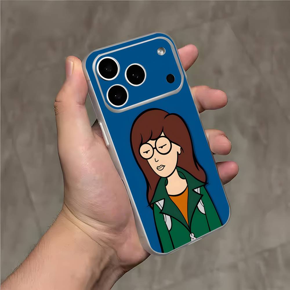 Daria Cool Girl Fashion Magnetic Wireless Charging Transparent White Phone Case For iPhone 17,16,15,14,13,12,11,Pro,Max,Plus