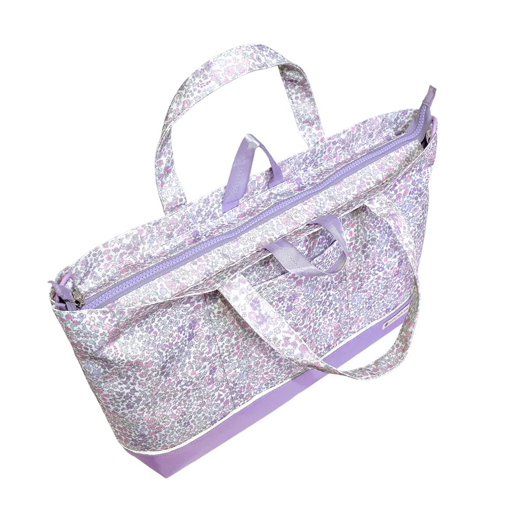 COLORFUL CANDY STYLE Gusseted Shoulder Bag [2026 Spring Model] Water-Repellent, Lightweight Floral Mist Design, Stain-Resistant, Wrinkle-Resistant, La