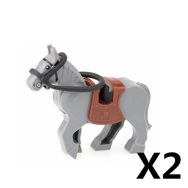 Medieval Castle Knight Building Block African Animal Elephant Tiger Camel Deer Bear Dragon Horse soldier Sheep Boar MOC Toy Gift