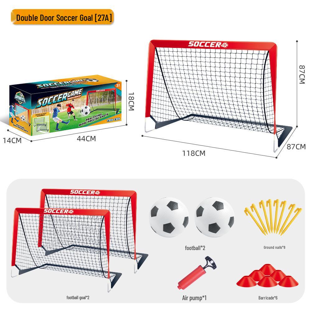 Portable Folding Children's Football Goal - Outdoor Grass Sports Activity Toy for Boys and Parent-Child Play