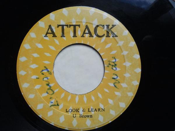 

7inch Record U BROWN THE AGGROVATORS Look Learn NONE Attack Jamaica Reggae Ska Dub Used