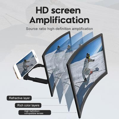 Supporto a Stand con Lente d'Ingrandimento per Schermo Curvo per Dispositivi Mobili Film