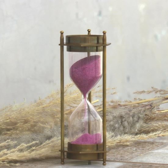 17,78 cm Messing Sanduhr, Sanduhr mit Magnetkompass an beiden Enden, Bestens geeignet als Muttertagsgeschenk, Weihnachtsgeschenk