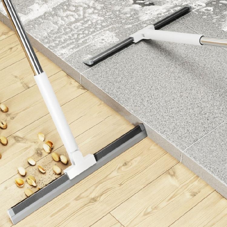 Ergonomic Bathroom Broom Silicone Floor Squeegee Scrubber For Tile Floor Space Saving Design Stable Construction