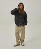 MAGOODGAN Chino 4306 Corduroy Double-Pleat Balloon Fit Black Pants