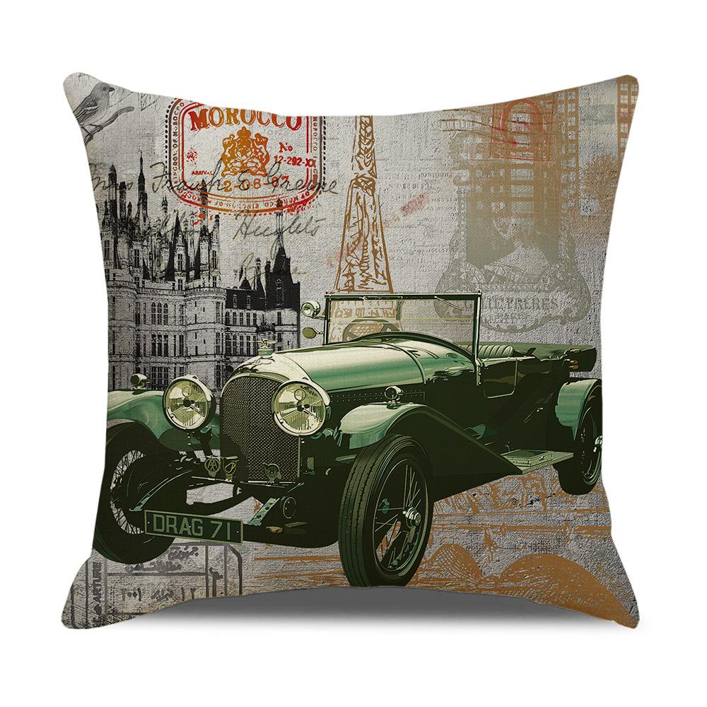 Pillow Nordic British Style Ins Linen Pillow Case Sofa Cushion Square Cushion Iron Tower