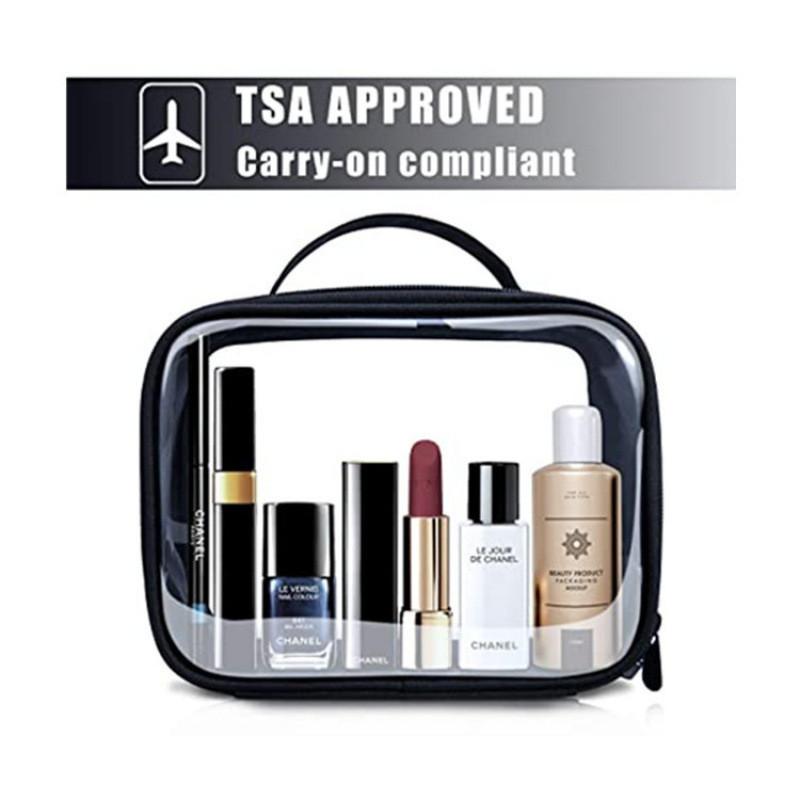 Travel Makeup Organizer Pvc Sealed Cosmetic Bag With Wall Mount For Toiletries And Accessories