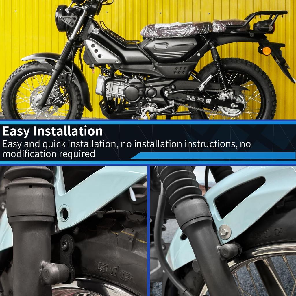 GFARDMOTO Motorcycle Front Fender Lift Kit Adjustable Fender Mudguard Riser
