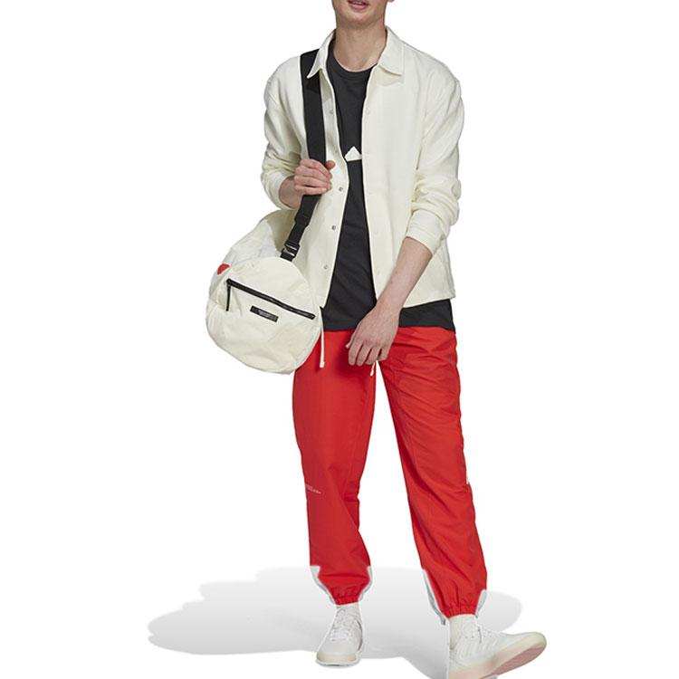 Adidas Solid Color Logo Single-Breasted Lapel Long Sleeve Jacket Men Jackets White HG2072