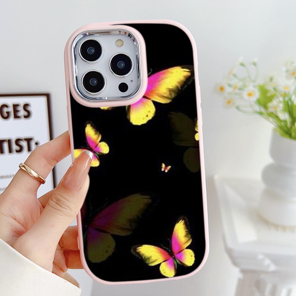 LZ4 Butterfly art design Soft Phone Case for Samsung S24 Ultra S23 Plus S21 FE A16 A54 A52 A06 Infinix Hot 40 30i Lens Protection Shockproof Cover