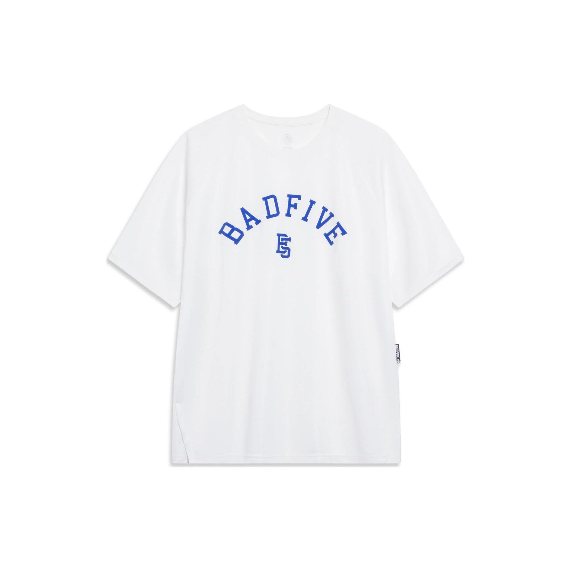 Li-Ning BadFive Logo T-shirt  White Blue  Men s ATST087-1 S