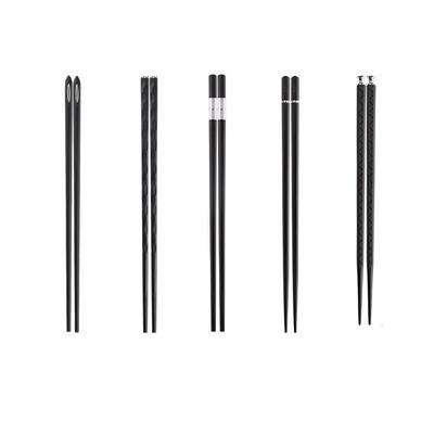 5 Pairs Black Japanese Chinese Chopsticks Eating Food Sushi Sticks Reusable Alloy Korean Chopsticks Set Healthy Kitchen Tableware