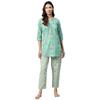Anubhutee Women'S Green & Pink Pure Cotton Printed Night Suit (Anu2001318S)