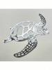 Coastal Sea Turtle Metal Wall Art, Hollow Ocean Decor for Living Room, Bedroom, Bathroom, Nautical Hanging, Boho Home Accents, Gift for Sea Lovers