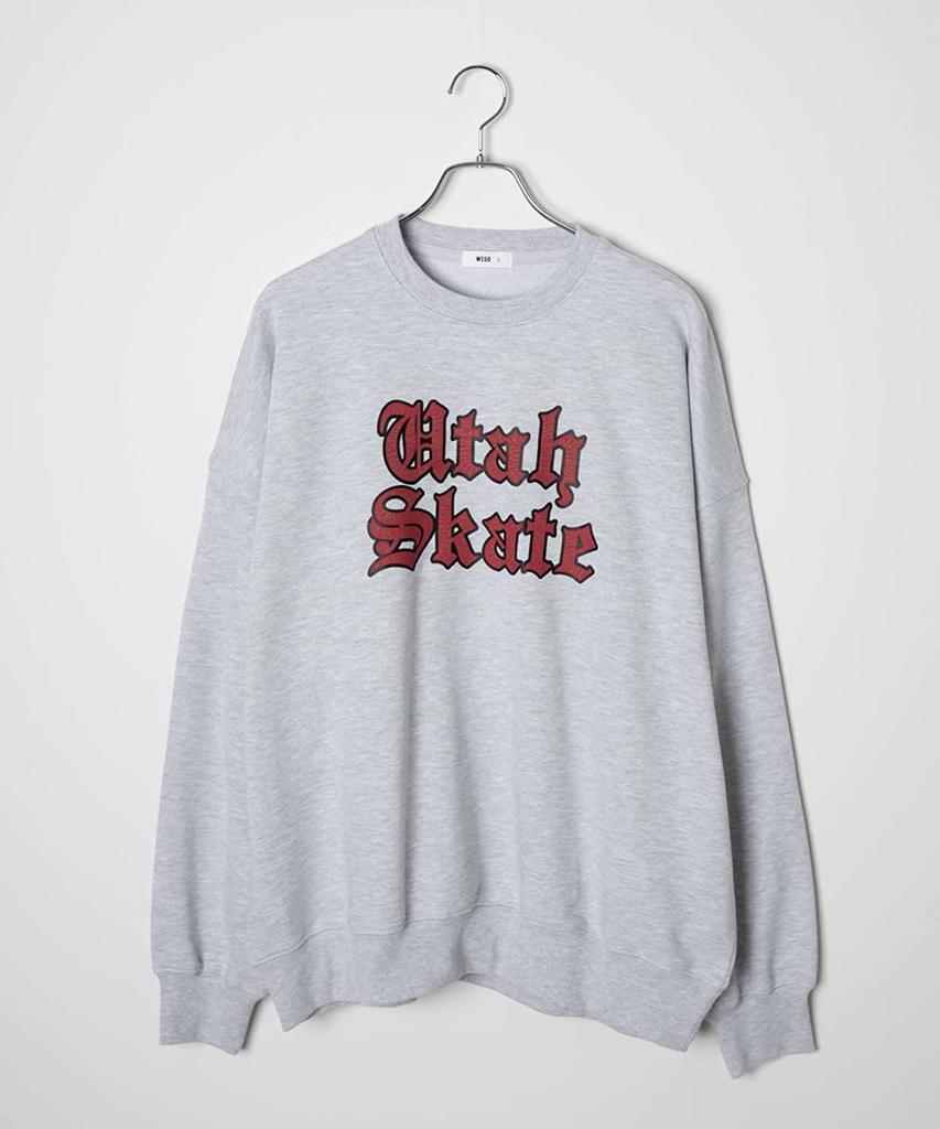 WEGO Heavyweight Old English Pullover Long Sleeve Size Gray Sonata Top, Unisex, Men's, M,