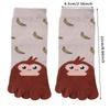 Kawaii Kindersocken aus Baumwolle mit Tiermuster, Zehensocken für Jungen und Mädchen, Fünf-Finger-Socken für Winter und Herbst