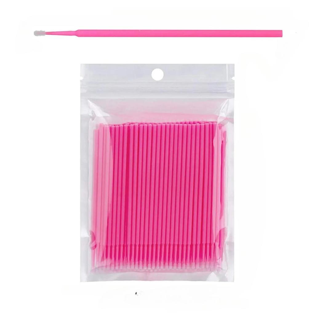100pcs Extension Individual Lash Removing Swab Micro Brush For Eyelash Disposable MicroBrush Eyelashes Extension Tools