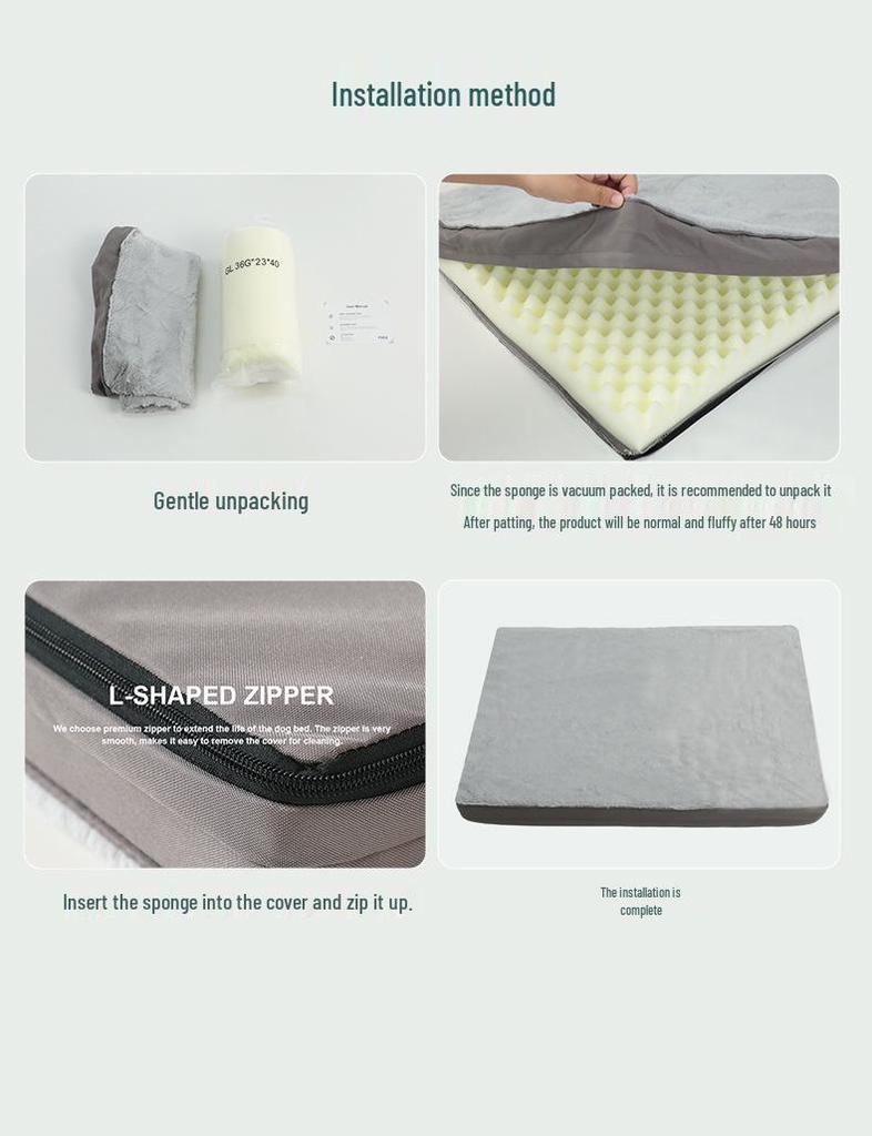 All-Season Bite-Resistant Pet Mat: Washable Non-Slip Dog & Cat Cushion