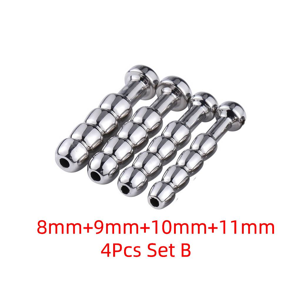 Men Adult Sex Shop SM Male Penis Plug Urethra Catheter Metal Urethral Stretcher Urethral Sound Dilator Surgical Stainless Steel Penis Plug