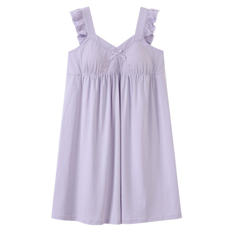 Women's Summer Cotton Vest 1011 New Summer Pregnant Women's Sexy One-piece Pajama Skirt with Chest Pad Suspender