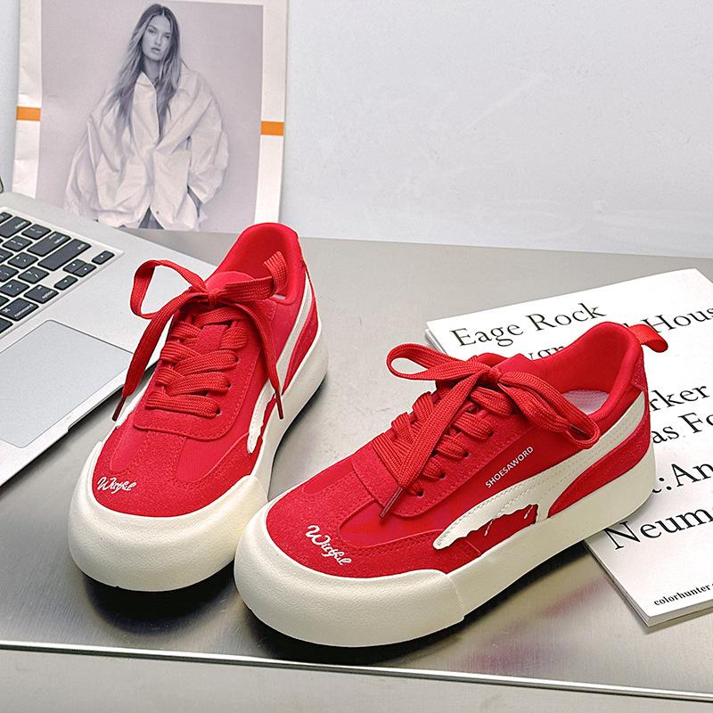 66 Versatile Lace-up Breathable Women's Summer New Sports and Leisure Shoes Dopamine Versatile Board Shoes