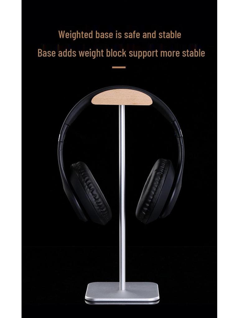 Walnut Wood & Aluminum Alloy Over-Ear Headphone Stand