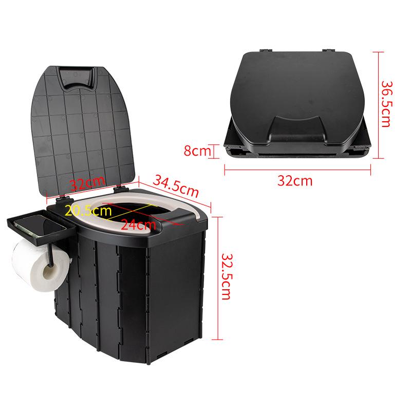 Portable Folding Camping Toilet with Lid for Adults and Kids