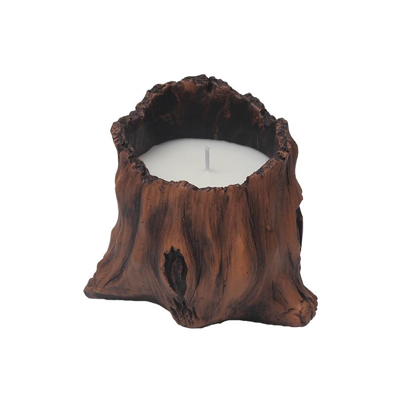 Retro Antique Simple Ceramic Scented Candle Cup Empty Cup Candlestick Ornament Soybean Wax Container Odd Shape Home Decor