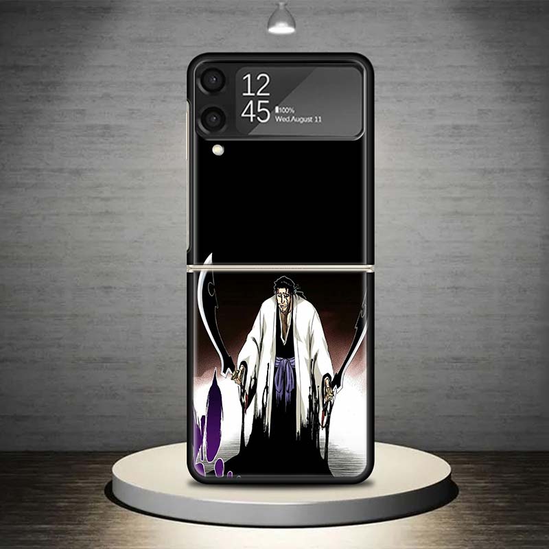 Bleach Kyoraku Shunsui Phone Case For Samsung Galaxy Z Flip 7 6 5 4 3 5G Shockproof Cover Z Flip7 Flip6 ZFlip5 Flip3 Flip4 Luxur