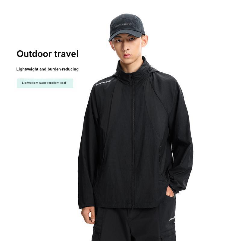 Li Ning Outdoor CF Lightweight Water-Resistant Breathable Reflective Windbreaker Jacket Unisex jackets Black AFDW217-3