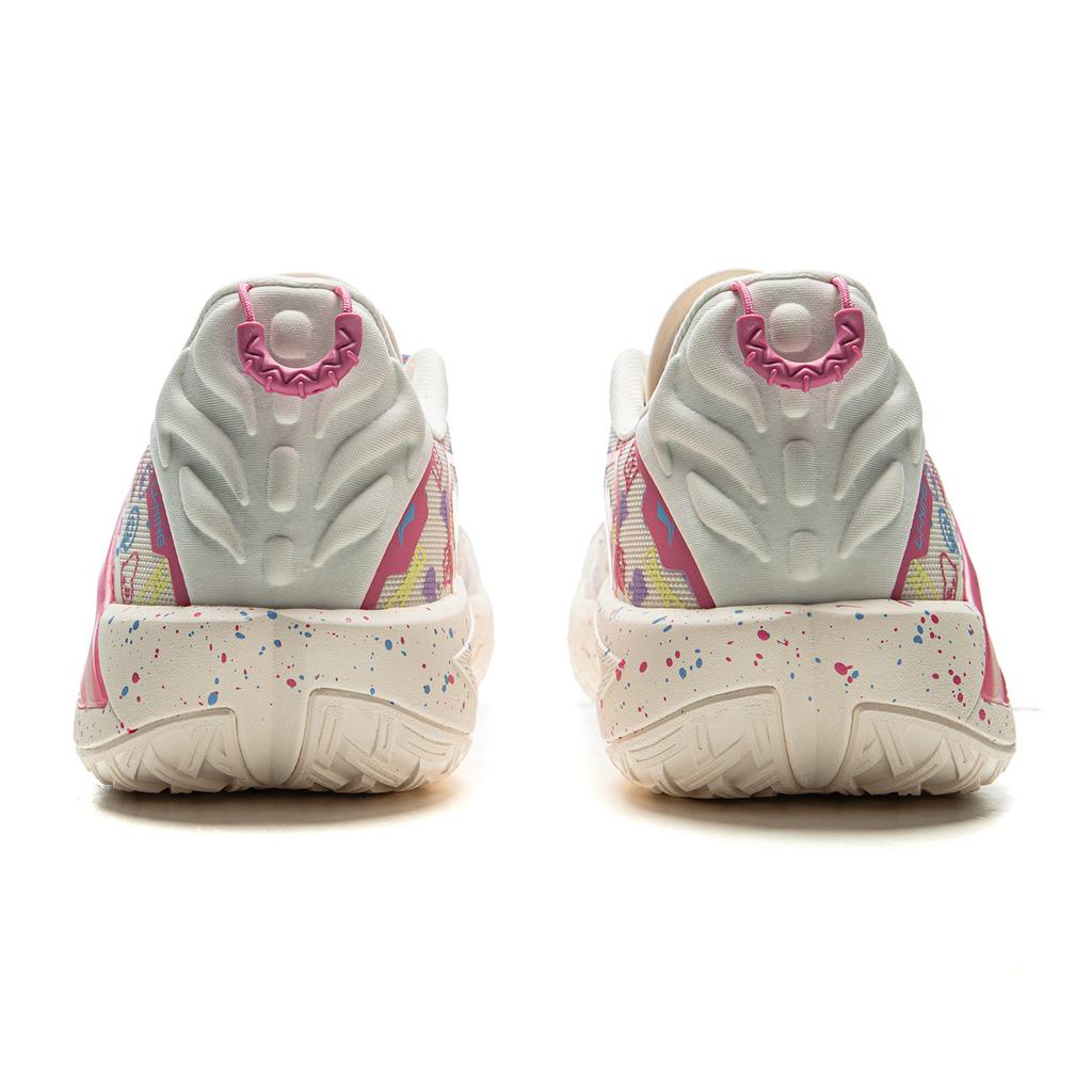 New LiNing Recreational Squirt 1 SUPER Anti Slip And Wear Resistant Rebound Low Top Basketball Shoes Men's Ecru ABFV005-2