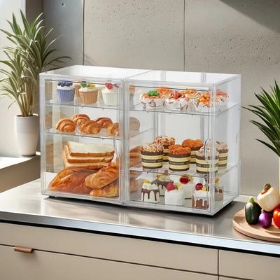 Dustproof Acrylic Display Case Store Dessert Cake Food Pastry Bread Show Rack Blind Box Storage Box Jewelry Sorting Box