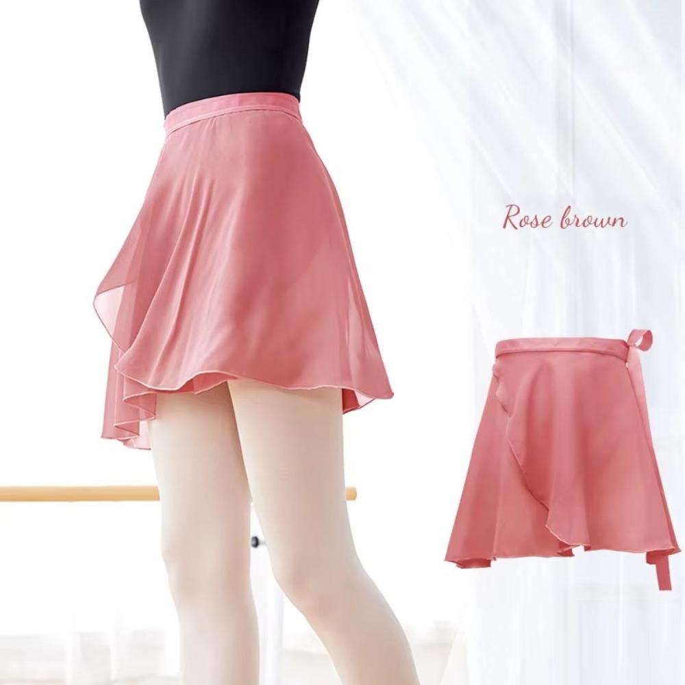 New Lace-up Ballet Skirts Chiffon Solid Color Leotards Skirt Dance Skirts Women