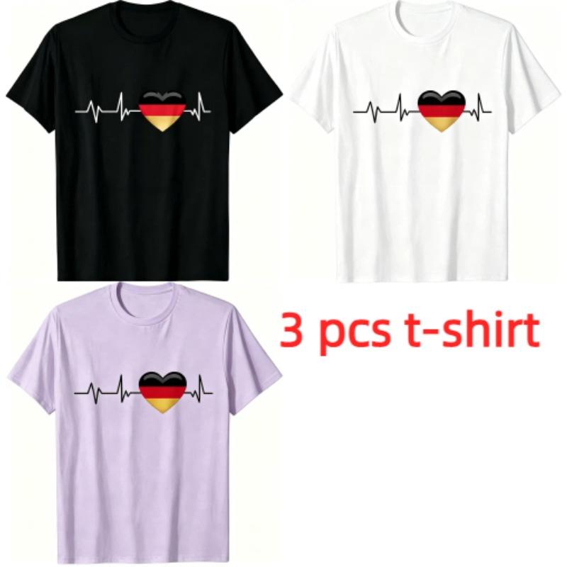 I Love Germany Pattern Print Kids T-shirt Summer Girls Boys Casual Fashion Tops Kids O-Neck Short Sleeve T-shirt Clothing