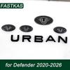 BCE1 4pcs For Land Rover Defender 90 110 130 Urban Badge Front Grille Badge Tailgate Sticker Side Window 3D Badge