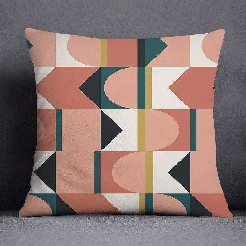 Semicircle Combination Series Pattern Decorative Pillowcase Square Pillowcase Home Office Decoration (45cm*45cm)