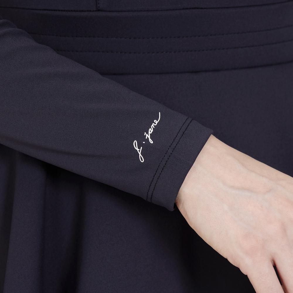 J Jane Classic Color Block Ribbon Flare Dress (Black)
