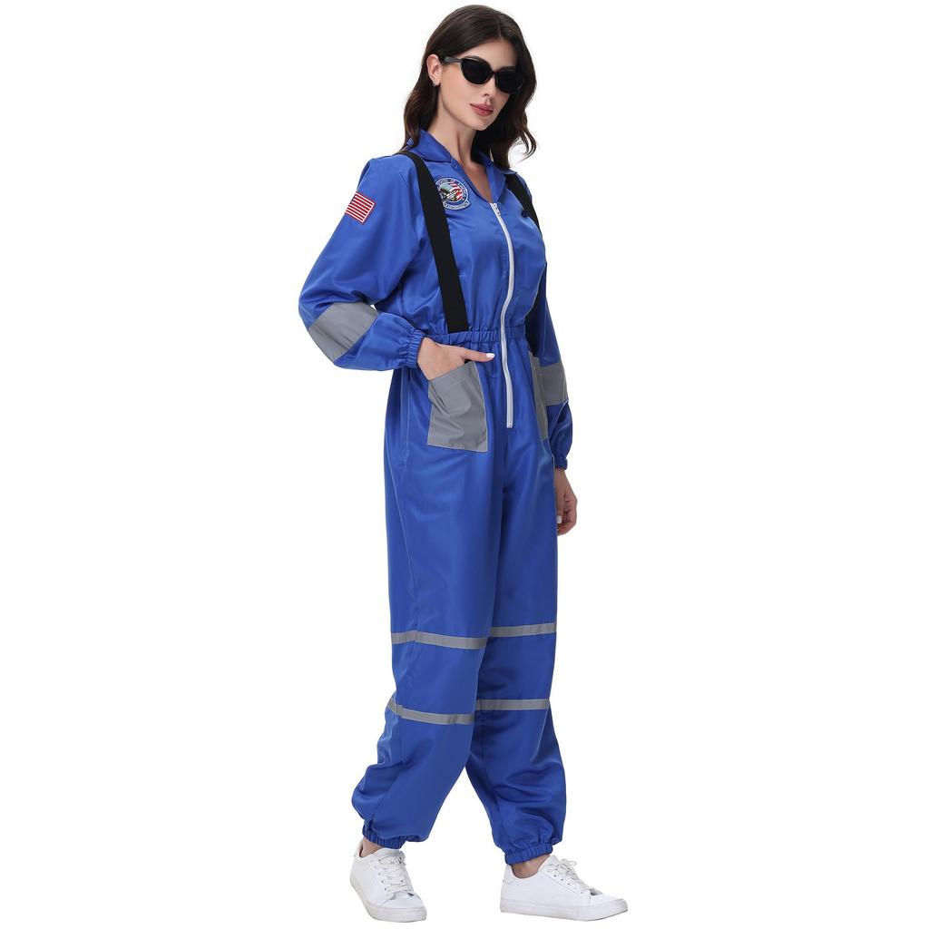 M-XL Women's Astronaut Suit Space Suit, Halloween Costume Female Astronaut Stage Suit