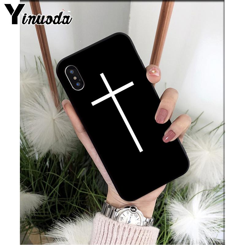 

Yinuoda Jesus Christ Cross TPU Soft High Quality Phone Case for iPhone 8 7 6 6S Plus X XS MAX 5 5S SE XR 11 11pro max Cover iphone 11ProMax