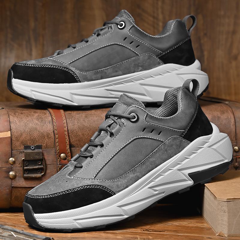 Sneakers Men's Autumn New Outdoor Casual Shoes Light and Breathable Thick-soled Non-slip Large-size Dad Shoes Men