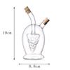Twoinone Glass Pot Heatresistant Oil Transparent High Borosilicate Glass Sauce Vinegar Bottle Cork Lid Kitchen Seasoning Tool