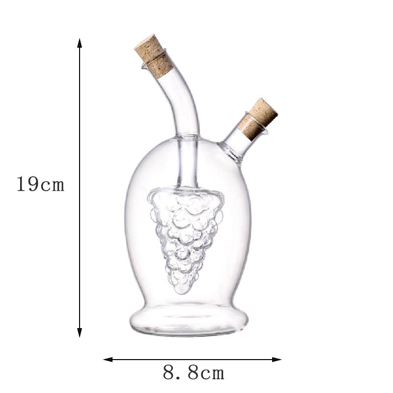 

Два в одном: стеклянная кастрюля для масла, термостойкая, прозрачная, из боросиликатного стекла, бутылка для соуса, уксуса, пробковая крышка, кухонный инструмент для приправ