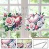2PCS Animal Special Shape Diamond Painting Hanging Pendant Diamond Painting Decor Rhinestone Diamond Wall Window Art Pendants