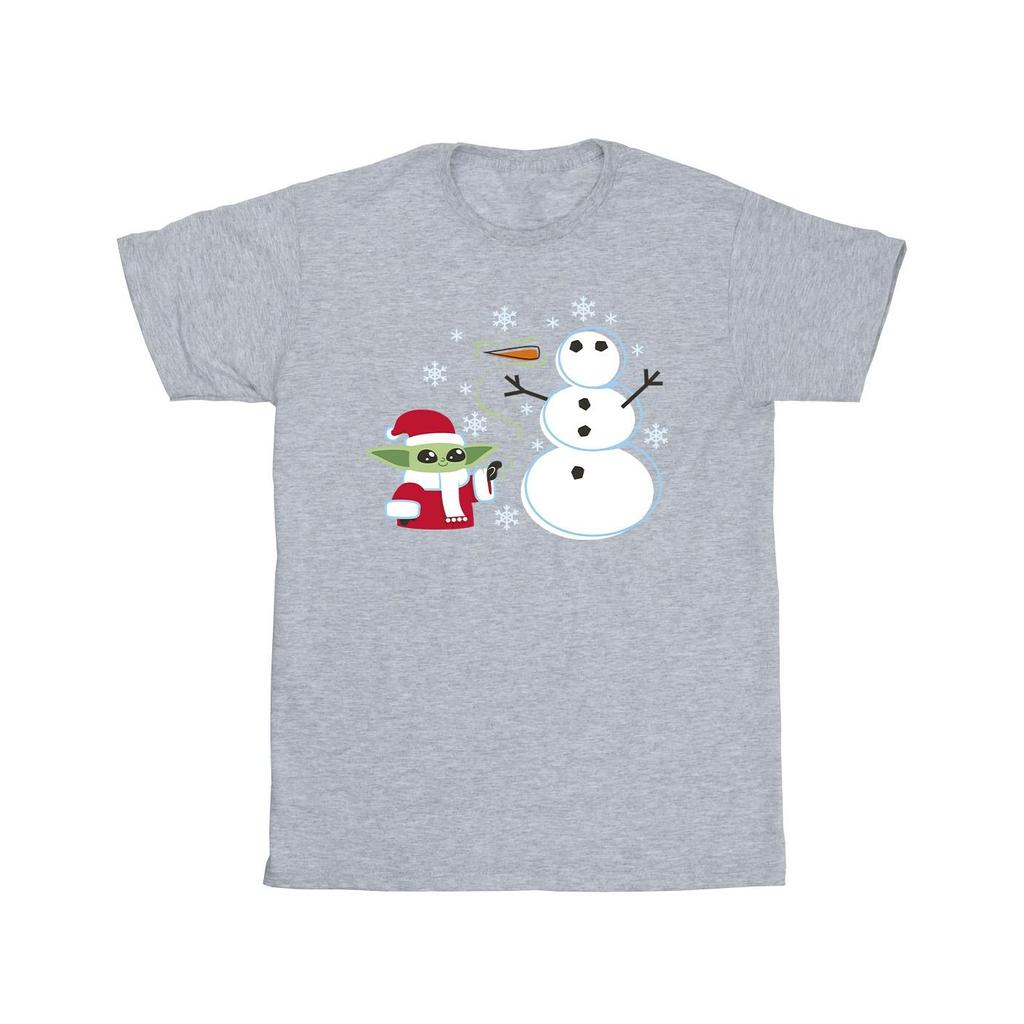 Star Wars The Mandalorian Boys Baby Yoda Winter T-Shirt