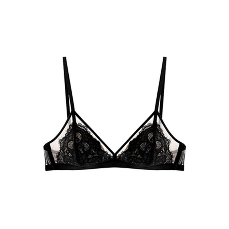 French Lace Breathable Underwear Sexy Pure Desire Bra for Women with Small Chest Push-up No-rim Bra