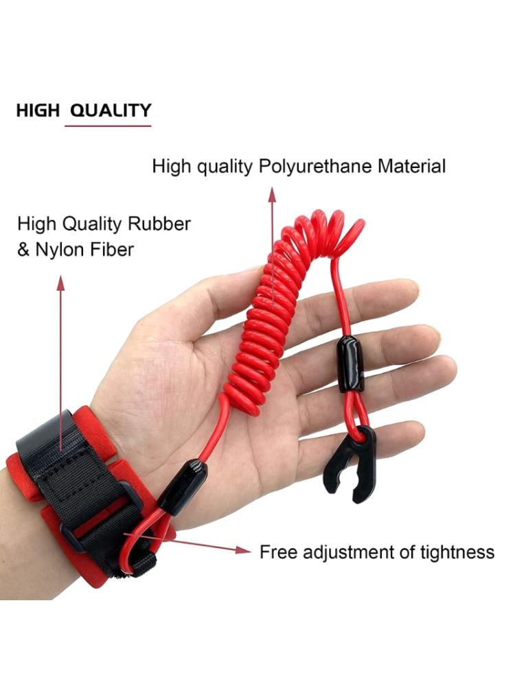 Spínač nouzového zastavení lodního motoru Výměna bezpečnostní šňůry pro přívěsný motor o délce 160 cm/63 palců