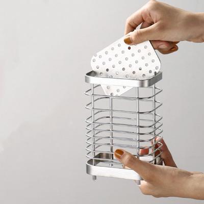 Multi-Functional Silver Storage Shelf Black Stainless Steel Toothbrush Holder Drain Rack Kitchen