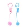 Colorful Cat Spring Toy, for Indoor Swatting Biting Hunting Exercising Furry Toy Funny Plush Coils with Pompon