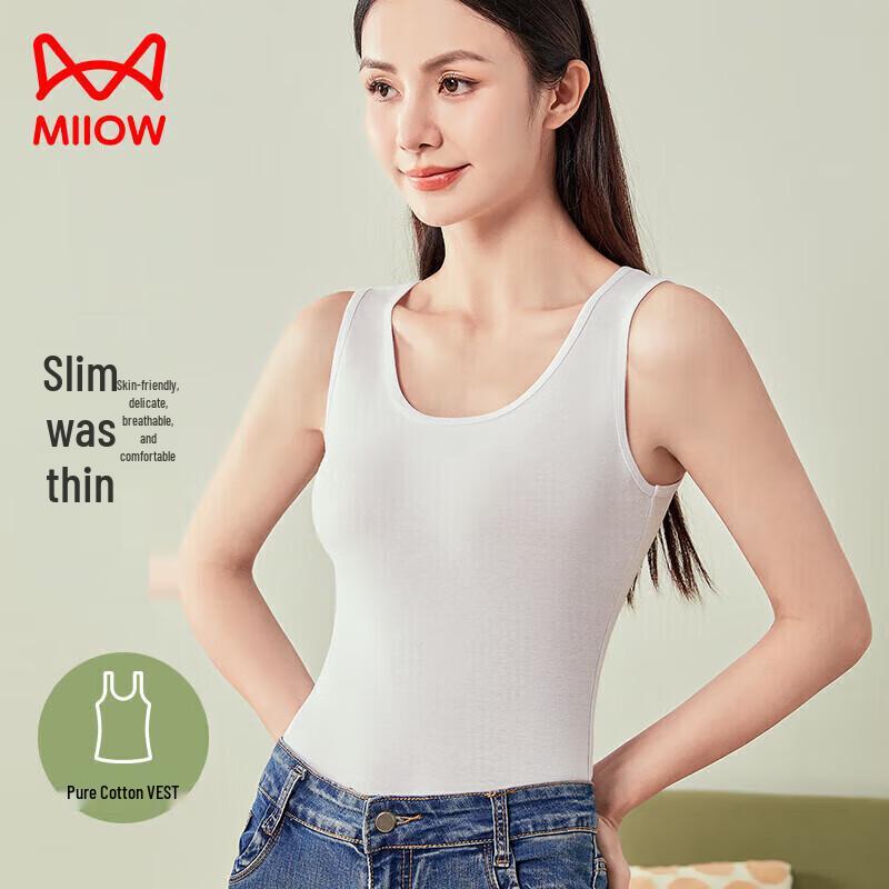 MiiOW Women s 100% Pure Cotton Sexy Backless Sleeveless Cami Tank Top 170/XL