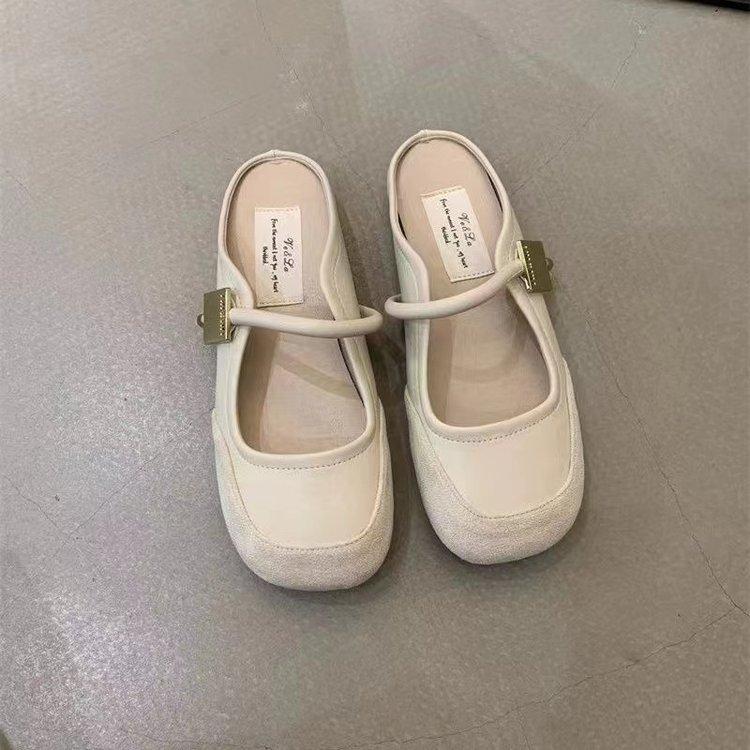 

Flat-bottomed bag head slippers female summer wear new fairy with skirt sandals 40